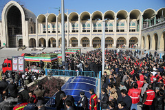 مراسم تشییع ۱۶آتش نشان شهید حادثه  پلاسکو