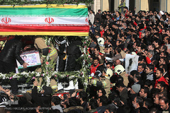 مراسم تشییع ۱۶آتش نشان شهید حادثه  پلاسکو