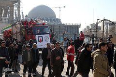 مراسم تشییع ۱۶آتش نشان شهید حادثه  پلاسکو