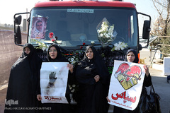 مراسم تشییع ۱۶آتش نشان شهید حادثه  پلاسکو