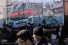 مراسم تشییع ۱۶آتش نشان شهید حادثه  پلاسکو