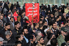 مراسم تشییع ۱۶آتش نشان شهید حادثه  پلاسکو