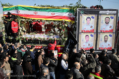 مراسم تشییع ۱۶آتش نشان شهید حادثه  پلاسکو