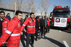 مراسم تشییع ۱۶آتش نشان شهید حادثه  پلاسکو