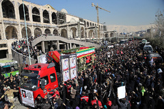 مراسم تشییع ۱۶آتش نشان شهید حادثه  پلاسکو