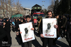 مراسم تشییع ۱۶آتش نشان شهید حادثه  پلاسکو