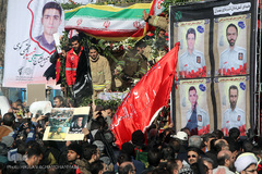 مراسم تشییع ۱۶آتش نشان شهید حادثه  پلاسکو