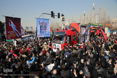 مراسم تشییع ۱۶آتش نشان شهید حادثه  پلاسکو
