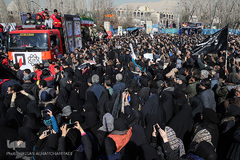 مراسم تشییع ۱۶آتش نشان شهید حادثه  پلاسکو