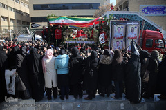 مراسم تشییع ۱۶آتش نشان شهید حادثه  پلاسکو