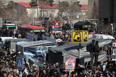 مراسم تشییع ۱۶آتش نشان شهید حادثه  پلاسکو