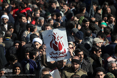 مراسم تشییع ۱۶آتش نشان شهید حادثه  پلاسکو