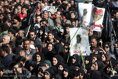 مراسم تشییع ۱۶آتش نشان شهید حادثه  پلاسکو