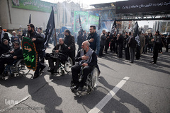 تجمع بزرگ عزاداران فاطمی در میدان هفت تیر