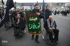 تجمع بزرگ عزاداران فاطمی در میدان هفت تیر