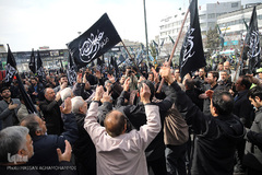 تجمع بزرگ عزاداران فاطمی در میدان هفت تیر