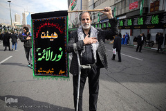 تجمع بزرگ عزاداران فاطمی در میدان هفت تیر