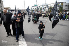 تجمع بزرگ عزاداران فاطمی در میدان هفت تیر