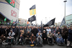 تجمع بزرگ عزاداران فاطمی در میدان هفت تیر