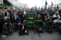 تجمع بزرگ عزاداران فاطمی در میدان هفت تیر