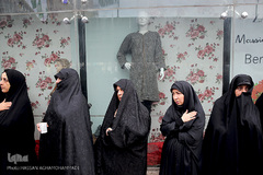 تجمع بزرگ عزاداران فاطمی در میدان هفت تیر