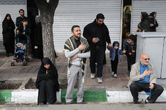 تجمع بزرگ عزاداران فاطمی در میدان هفت تیر