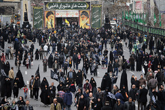تجمع بزرگ عزاداران فاطمی در میدان هفت تیر
