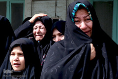 تدفین پیکر پاک و مطهر یک تن از شهدای گمنام دفاع مقدس در حوزه علمیه معیر