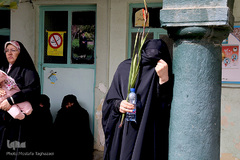 تدفین پیکر پاک و مطهر یک تن از شهدای گمنام دفاع مقدس در حوزه علمیه معیر