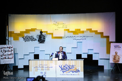 فاضل نظری معاون هنری حوزه هنری درنشست رسانه ای هفته هنر انقلاب اسلامی
