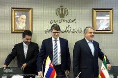 مراسم امضای تفاهم نامه همکاری وزرای فرهنگ ایران و اسلواکی