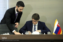 مراسم امضای تفاهم نامه همکاری وزرای فرهنگ ایران و اسلواکی