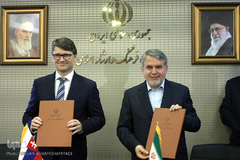 مراسم امضای تفاهم نامه همکاری وزرای فرهنگ ایران و اسلواکی