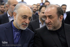  سردار جواد خضرایی، رئیس باغ موزه دفاع مقدس و علی اکبر صالحی، رییس سازمان انرژی اتمی 