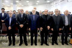 مراسم افتتاحیه تالار دستاوردهای هسته‌ای در باغ موزه دفاع مقدس