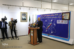 مراسم افتتاحیه تالار دستاوردهای هسته‌ای در باغ موزه دفاع مقدس