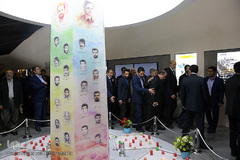 مراسم افتتاحیه تالار دستاوردهای هسته‌ای در باغ موزه دفاع مقدس