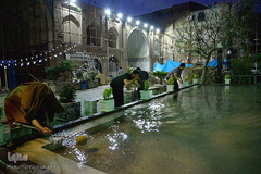 مراسم معنوی اعتکاف در مسجد جامع بازار تهران