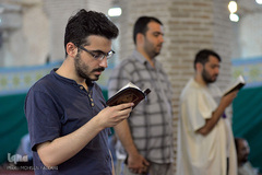 مراسم معنوی اعتکاف در مسجد جامع بازار تهران