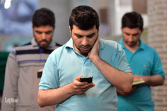 مراسم معنوی اعتکاف در مسجد جامع بازار تهران