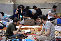 مراسم معنوی اعتکاف در مسجد جامع بازار تهران