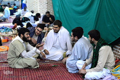 مراسم معنوی اعتکاف در مسجد جامع بازار تهران