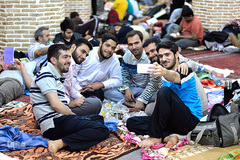 مراسم معنوی اعتکاف در مسجد جامع بازار تهران