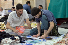 مراسم معنوی اعتکاف در مسجد جامع بازار تهران