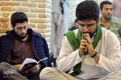 مراسم معنوی اعتکاف در مسجد جامع بازار تهران