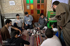 مراسم معنوی اعتکاف در مسجد جامع بازار تهران