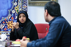 گفت‌وگو زهرا سعیدی مبارکه، عضو هیئت‌رئیسه فراکسیون قرآن با حمید صابرفرزام، رئیس سازمان