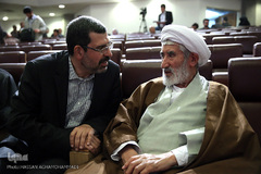 حجت الاسلام مهدی احمدی، عضو شورای عالی انقلاب فرهنگی و صادق واعظ زاده رئیس مرکز الگوی اسلامی ایرانی پیشرفت