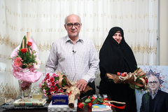 خادم القرآن سیدمحسن موسوی‌بلده، پیشکسوت قرآنی و همسرشان 
