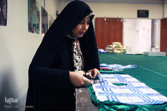 مراسم افتتاحیه کارگاه های دوخت لباس شیرخوارگان حسینی